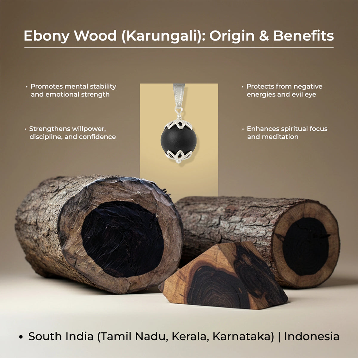 Silver Plated Karungali Mala (Govt. Certified)