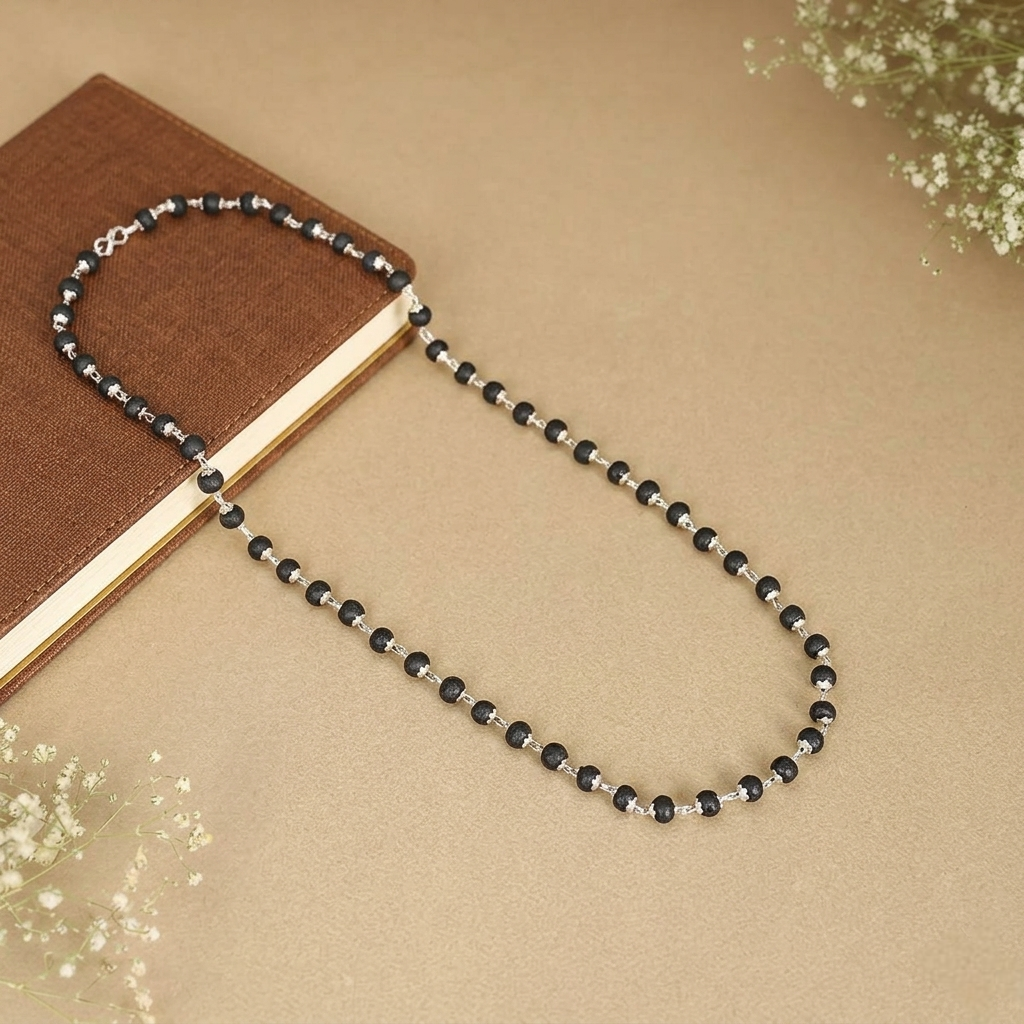 Silver Plated Karungali Mala (Govt. Certified)